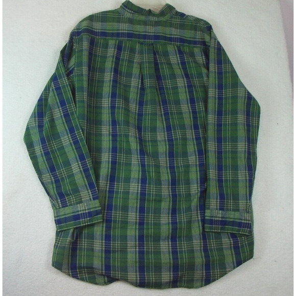 Saddlebrook Mens Long Sleeve Button Down Green Paid Shirt Size XLT - Picture 2 of 9
